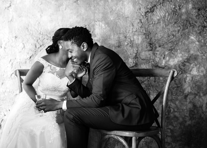 newlywed-african-descent-couple-wedding-P3CGHZ2